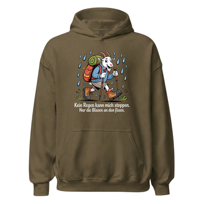 Kein Regen kann mich stoppen Hoodie Unisex mit Spruch, weitere Ansicht