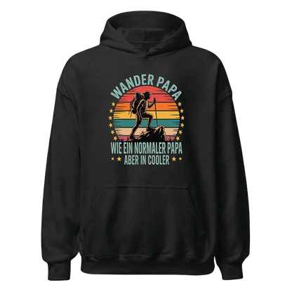 Wanderpapa Hoodie Unisex mit Wander-Motiv, Frontansicht