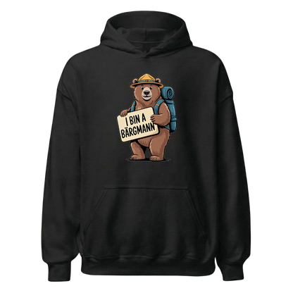 I bin a Bärgmann Hoodie Unisex mit bayrischem Spruch, Frontansicht