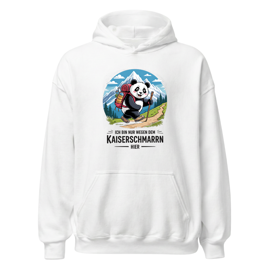Kaiserschmarrn Panda Hoodie Unisex mit Panda-Motiv, Motivdetail