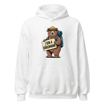 I bin a Bärgmann Hoodie Unisex mit bayrischem Spruch, Motivdetail