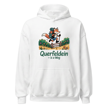 Querfeldein Fuchs Hoodie Unisex mit Fuchs-Motiv, Motivdetail