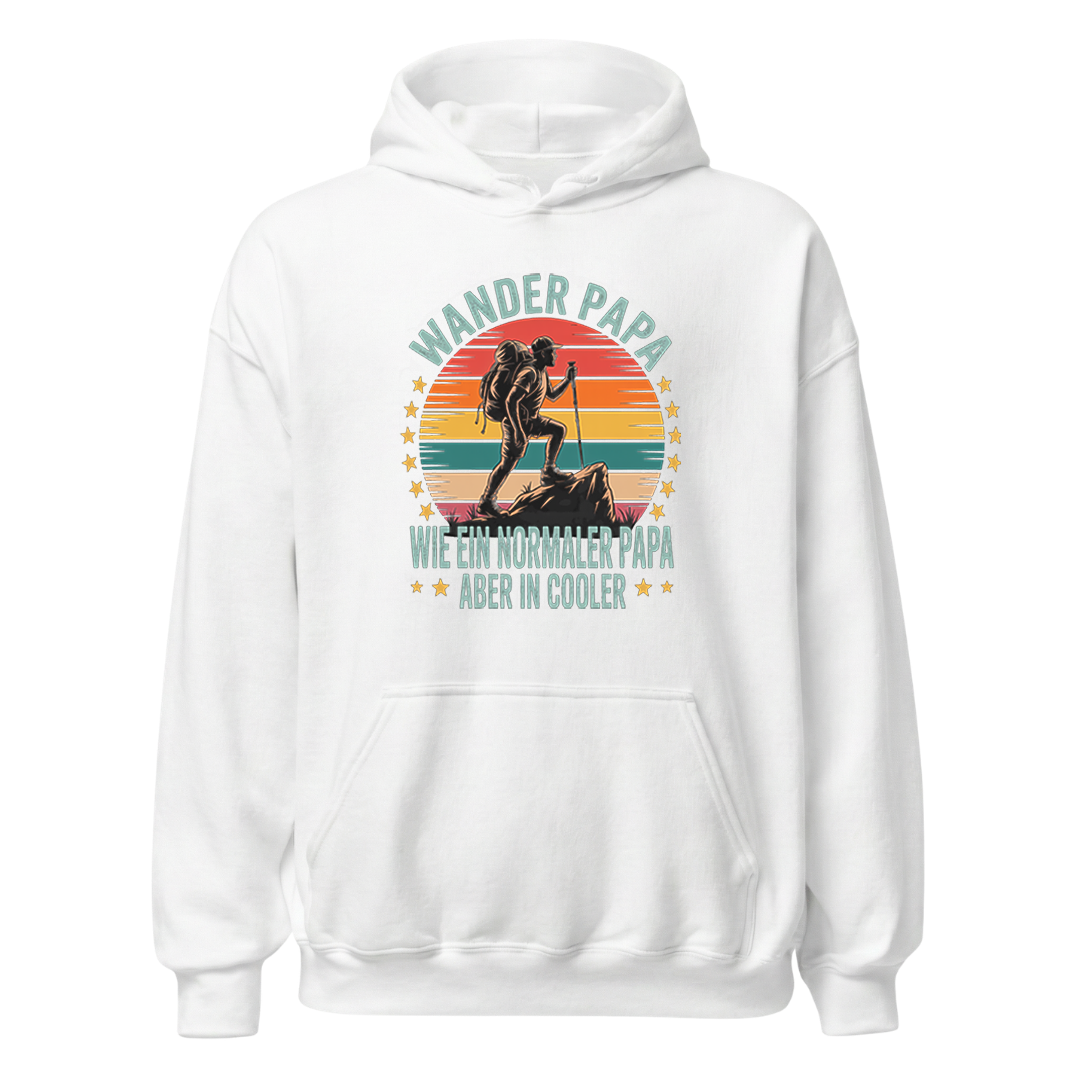 Wanderpapa Hoodie Unisex mit Wander-Motiv, Motivdetail