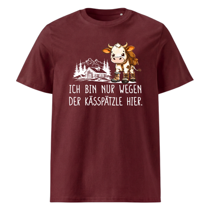 Kässpätzle T-Shirt Unisex mit Spätzle-Spruch, Print Nahaufnahme