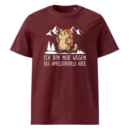 Apfelstrudel T-Shirt Unisex mit Spruch, Print Nahaufnahme