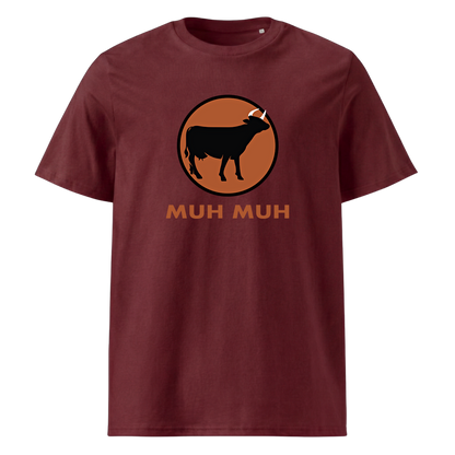 Muh Bio T-Shirt Unisex mit Kuh-Motiv, Print Nahaufnahme
