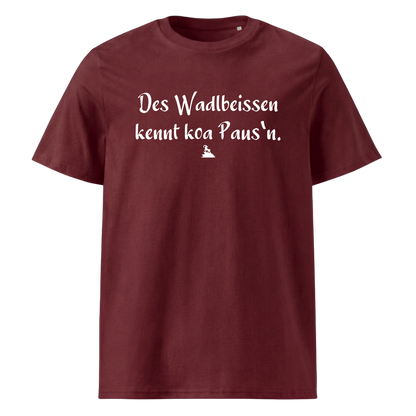 Wadlbeissen T-Shirt Unisex mit bayrischem Spruch, Print Nahaufnahme