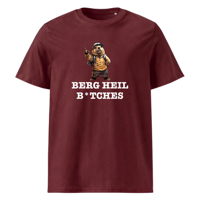 Berg Heil T-Shirt Unisex mit Spruch, Print Nahaufnahme