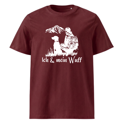 Ich & Mein Wuff T-Shirt Unisex mit Hund-Motiv, Print Nahaufnahme