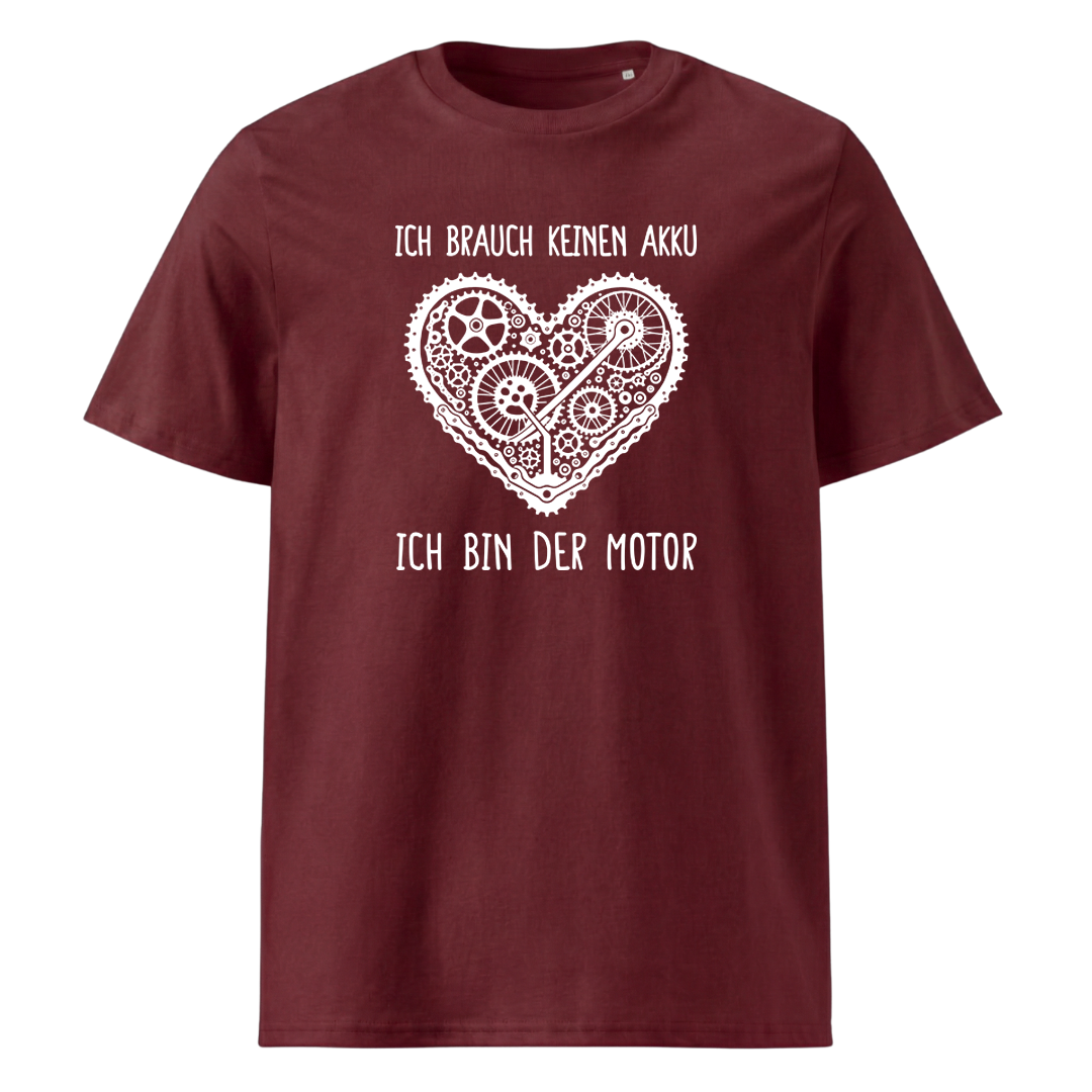 Motor T-Shirt mit Berg-Spruch, Print Nahaufnahme