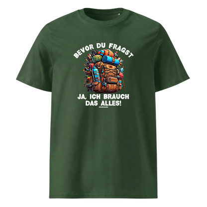 Mein Gepäck T-Shirt mit Wander-Spruch, Detailansicht