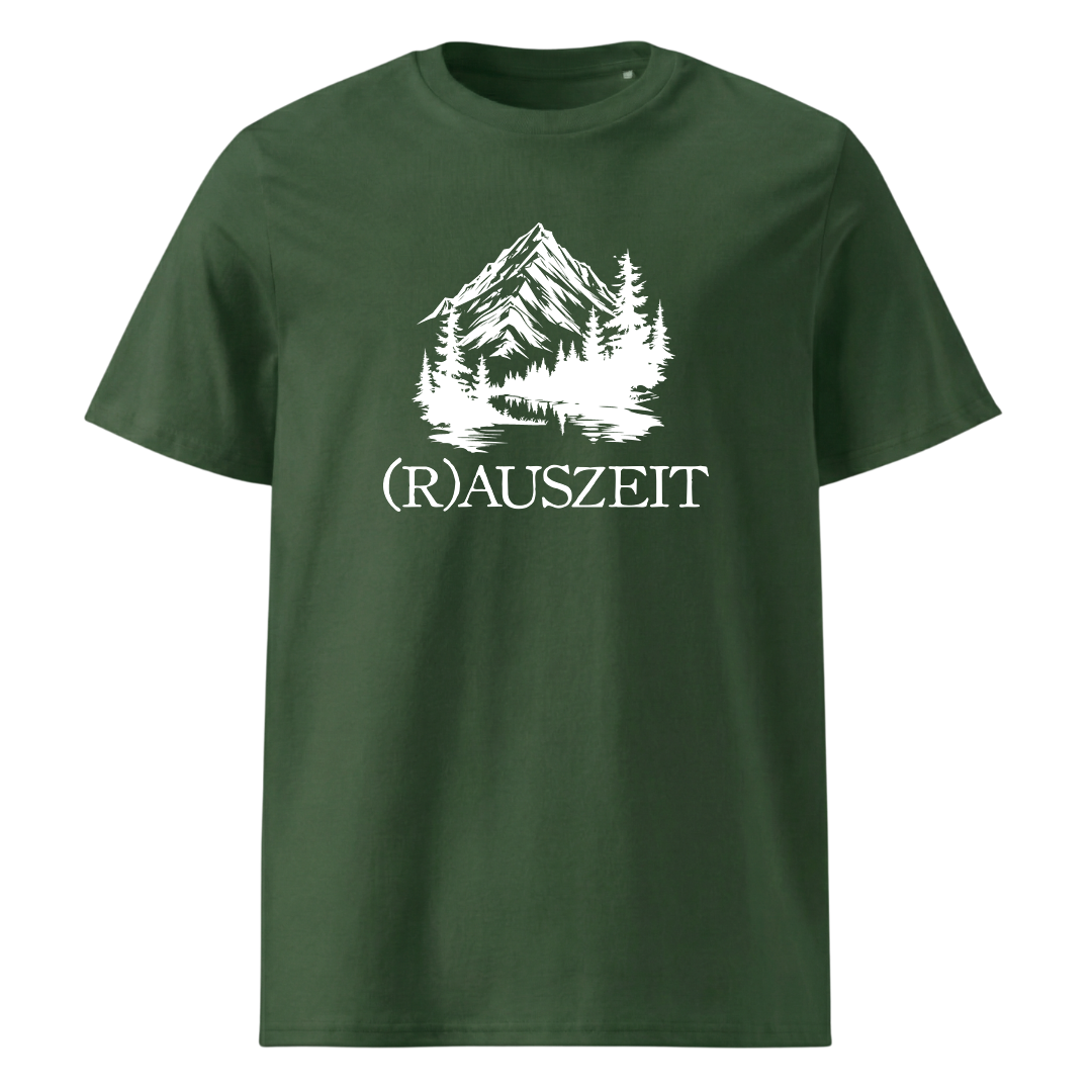 Rauszeit T-Shirt Unisex mit Auszeit-Spruch, Detailansicht