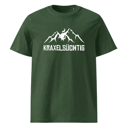 Kraxelsüchtig T-Shirt mit Berg-Spruch, Detailansicht