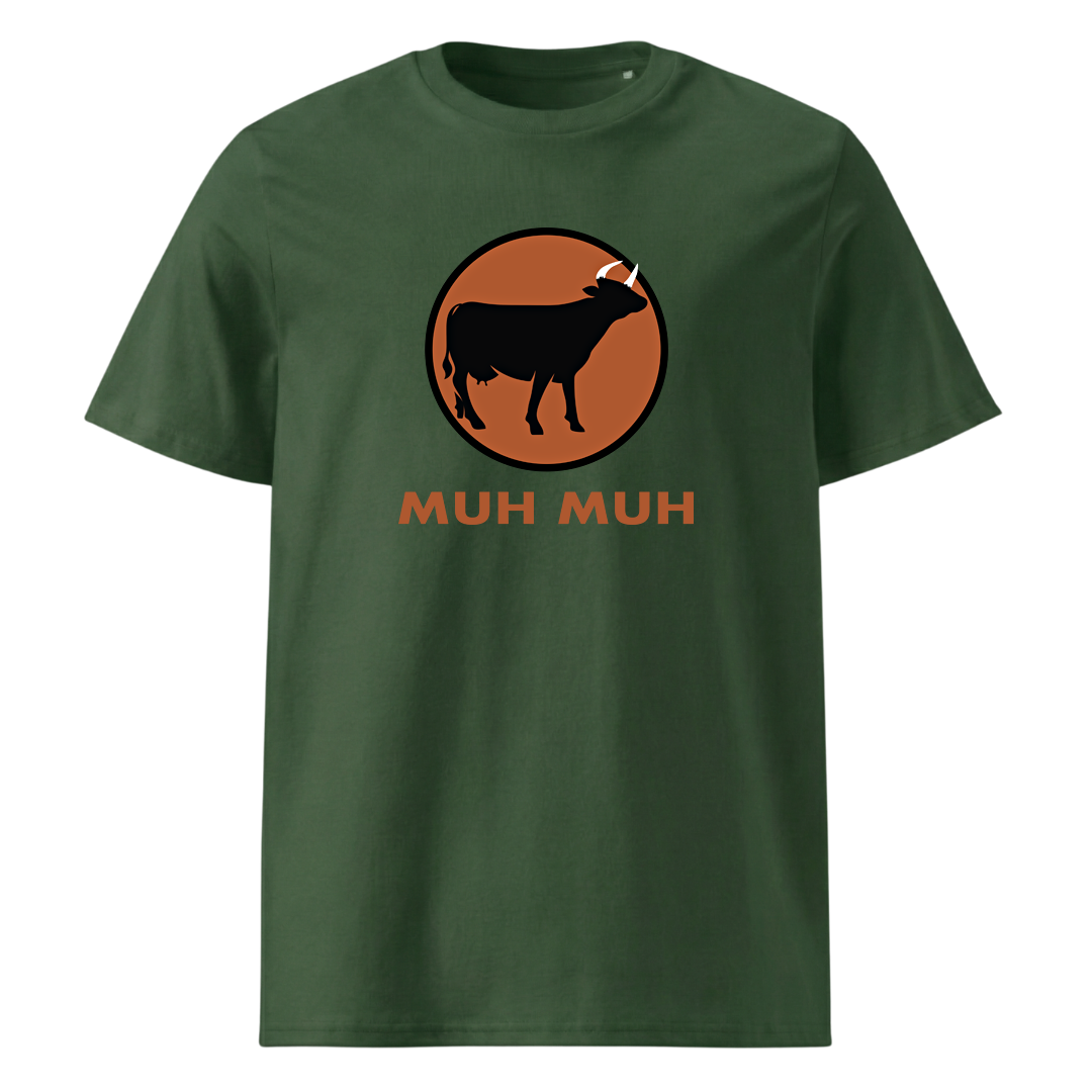 Muh Bio T-Shirt Unisex mit Kuh-Motiv, Detailansicht