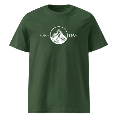 Off Day T-Shirt Unisex mit Bergmotiv, Detailansicht