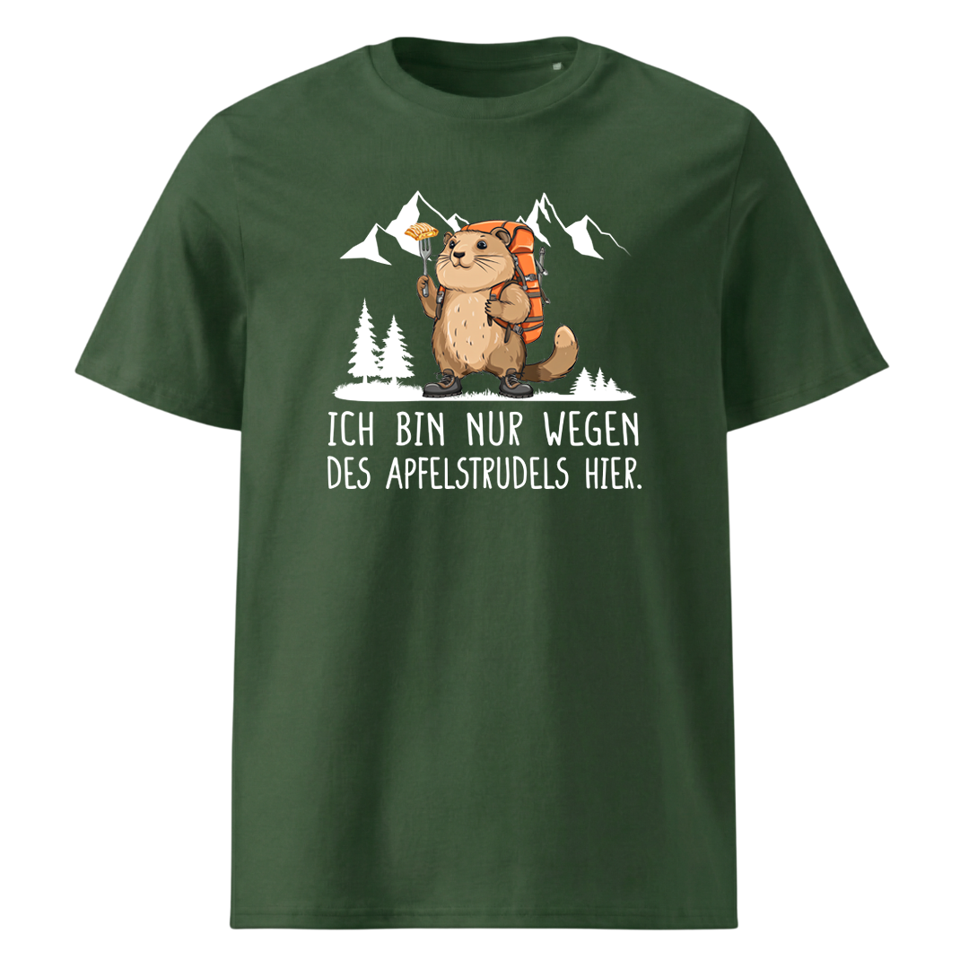 Apfelstrudel T-Shirt Unisex mit Spruch, Detailansicht
