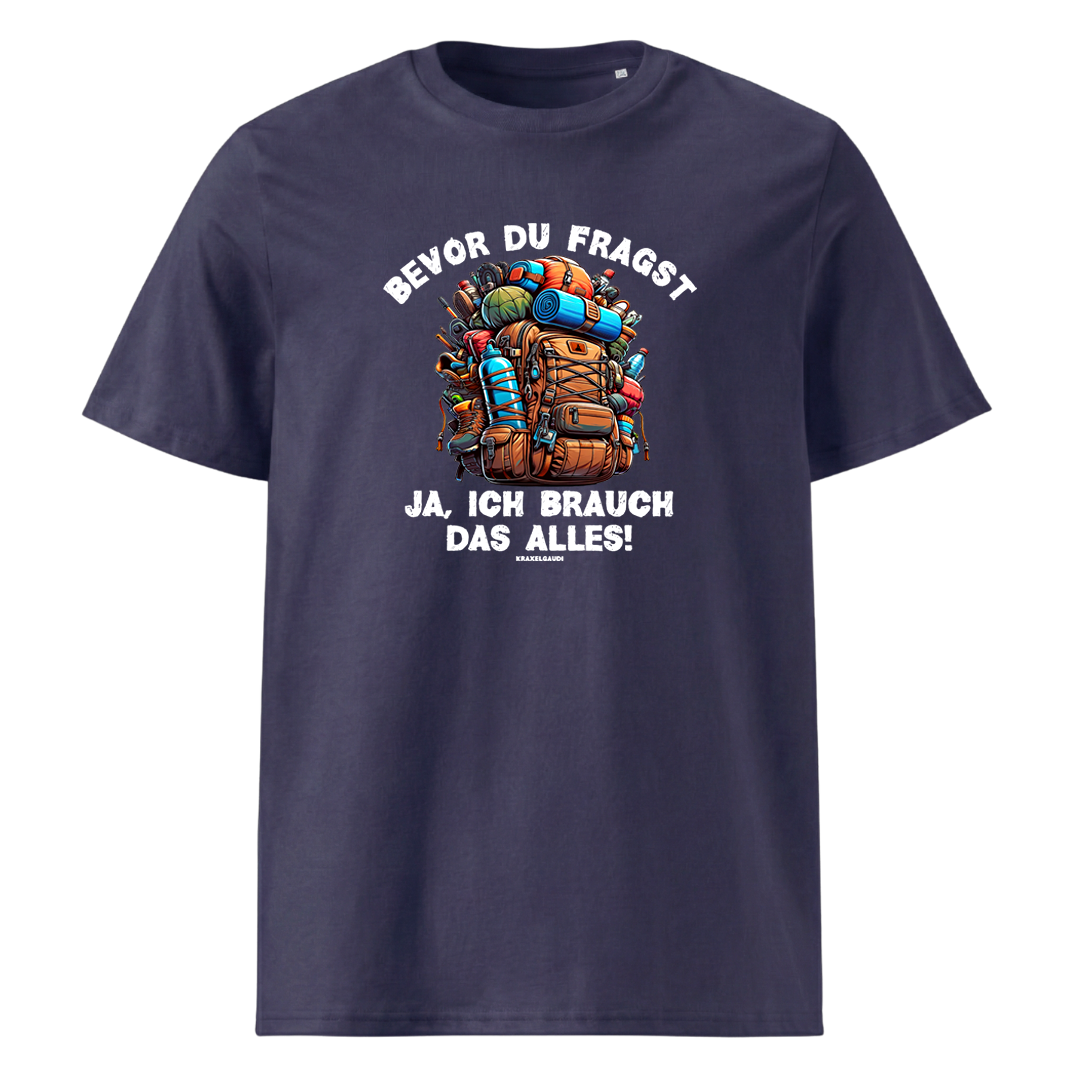 Mein Gepäck T-Shirt mit Wander-Spruch, weitere Ansicht