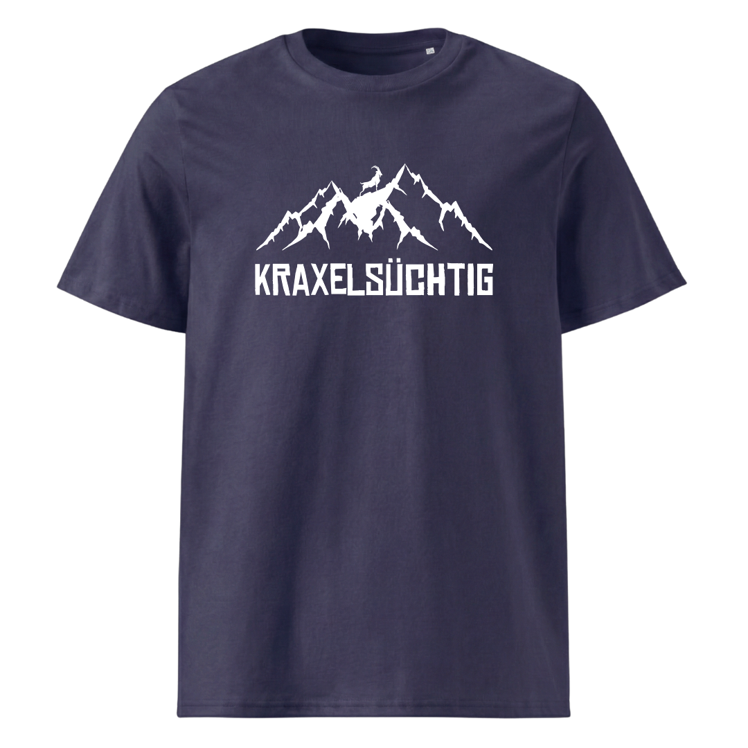 Kraxelsüchtig T-Shirt mit Berg-Spruch, weitere Ansicht