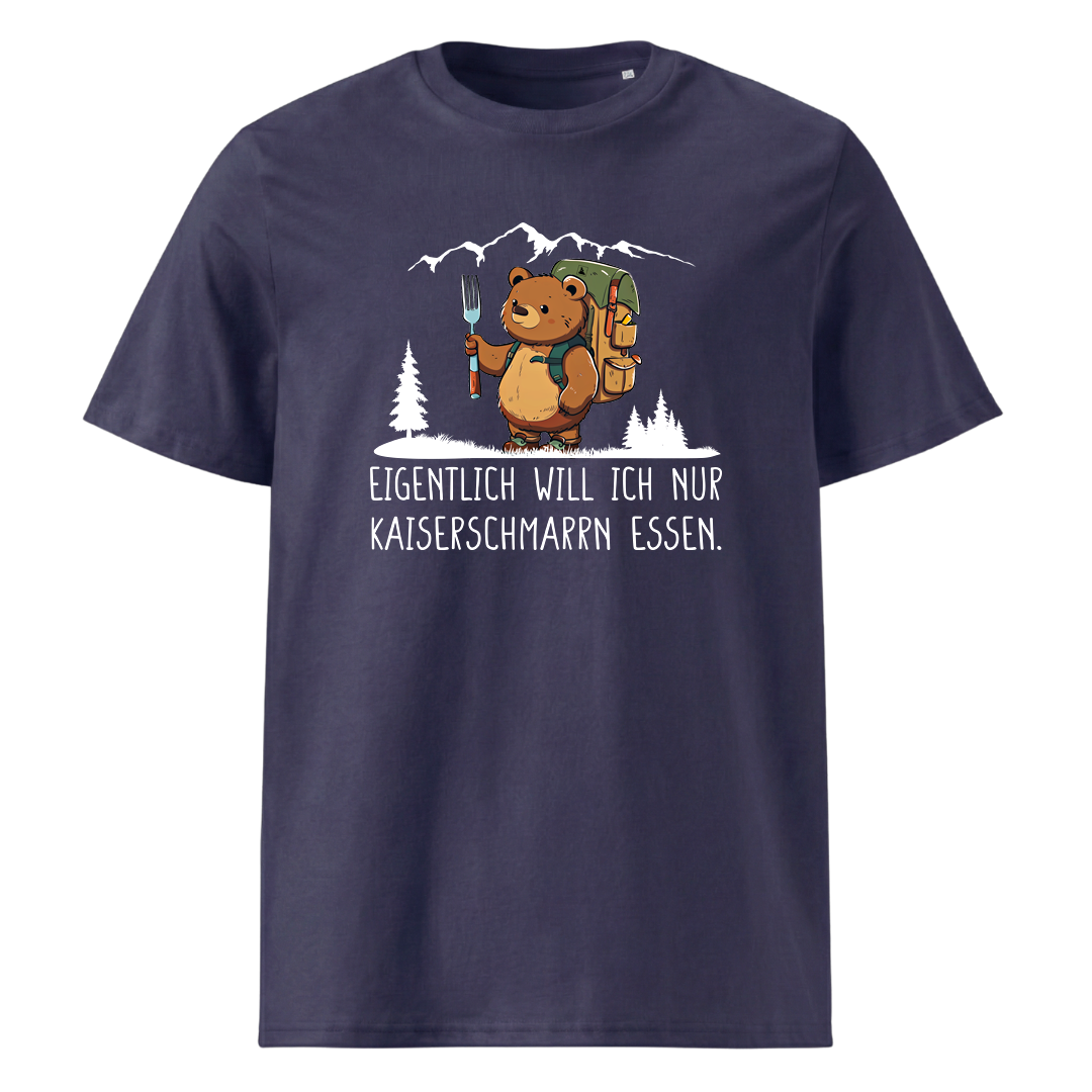 Kaiserschmarrn Bär T-Shirt Unisex mit Kaiserschmarrn-Spruch, weitere Ansicht