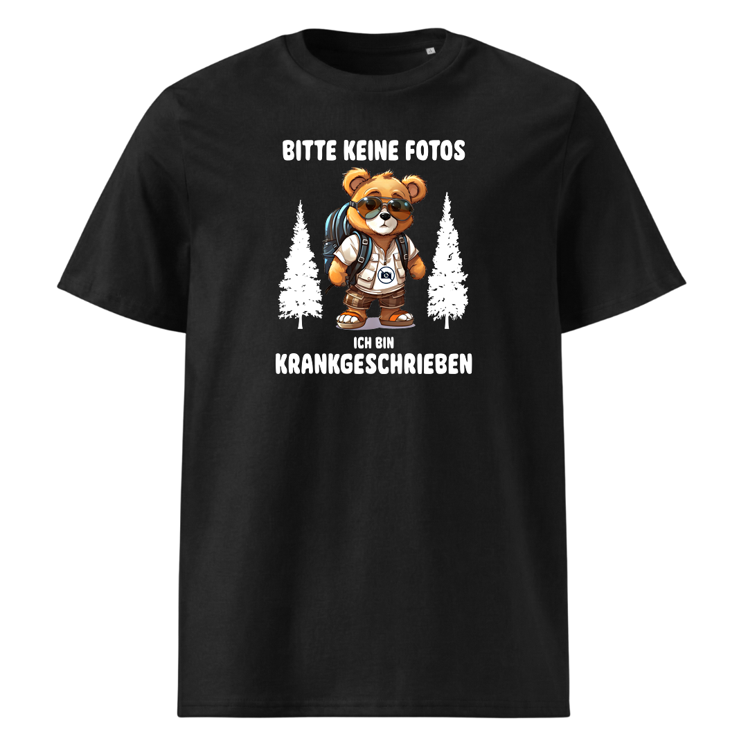 Krankgeschrieben T-Shirt Unisex mit Spruch, Frontansicht
