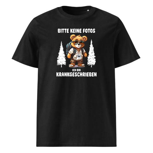 Krankgeschrieben T-Shirt Unisex mit Spruch, Frontansicht