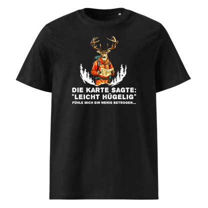 Leicht Hügelig T-Shirt Unisex mit Schriftzug, Frontansicht