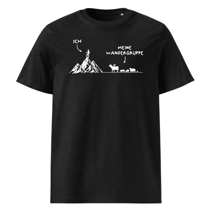 Wandergruppe T-Shirt Unisex mit Wander-Motiv, Frontansicht