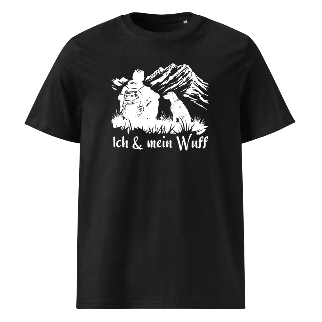 Ich & Mein Wuff T-Shirt Unisex mit Hund-Motiv, Frontansicht