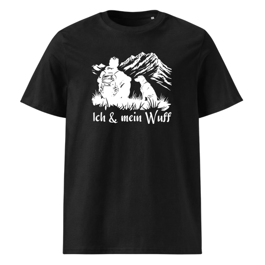 Ich & Mein Wuff T-Shirt Unisex mit Hund-Motiv, Frontansicht