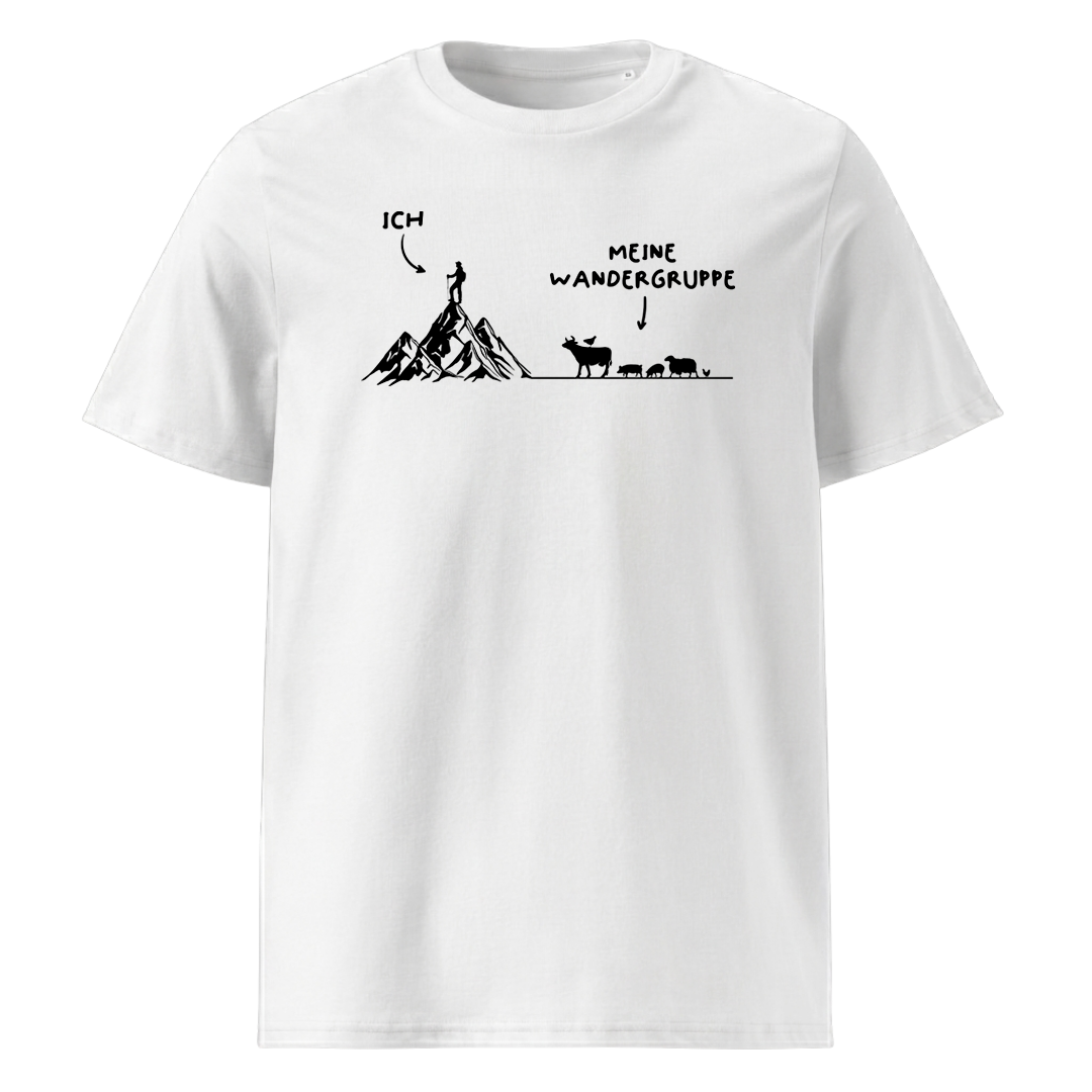Wandergruppe T-Shirt Unisex mit Wander-Motiv, Motivdetail