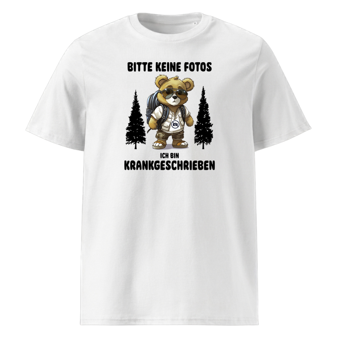 Krankgeschrieben T-Shirt Unisex mit Spruch, Motivdetail