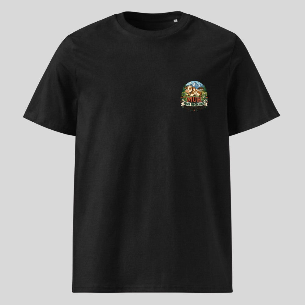 Mehr Motivation Unisex T-Shirt mit Brustdruck, Kraxelgaudi