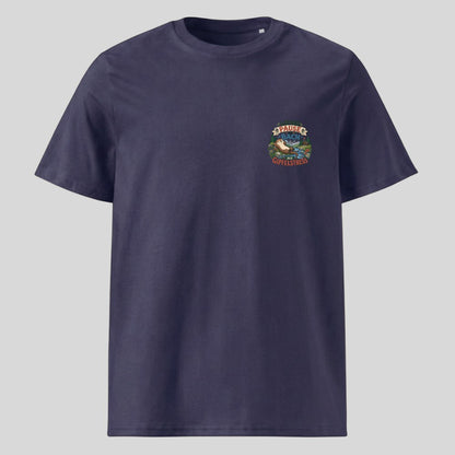 Pause am Bach Unisex T-Shirt mit Brustdruck, Kraxelgaudi