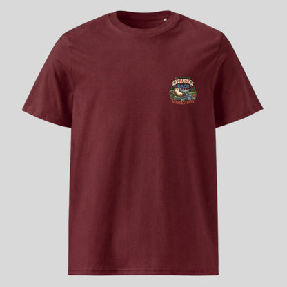 Pause am Bach Unisex T-Shirt mit Brustdruck, Kraxelgaudi