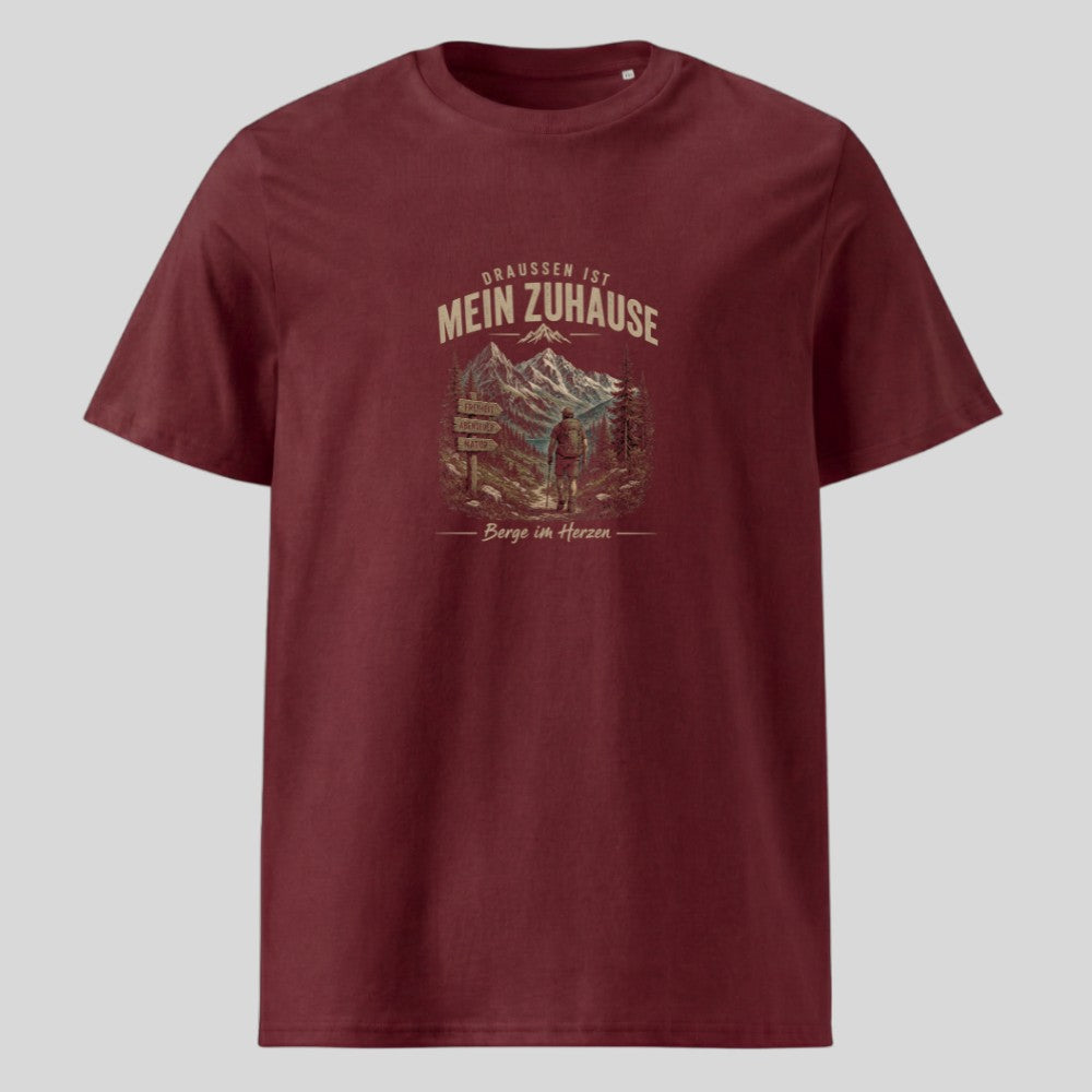 Draussen ist mein Zuhause Unisex T-Shirt, Kraxelgaudi