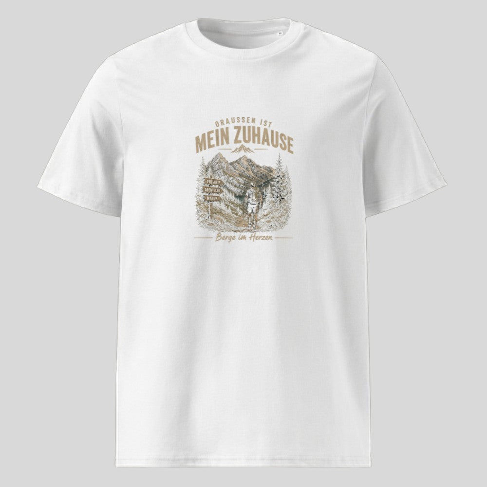 Draussen ist mein Zuhause Unisex T-Shirt, Kraxelgaudi