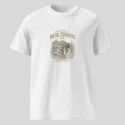 Draussen ist mein Zuhause Unisex T-Shirt, Kraxelgaudi