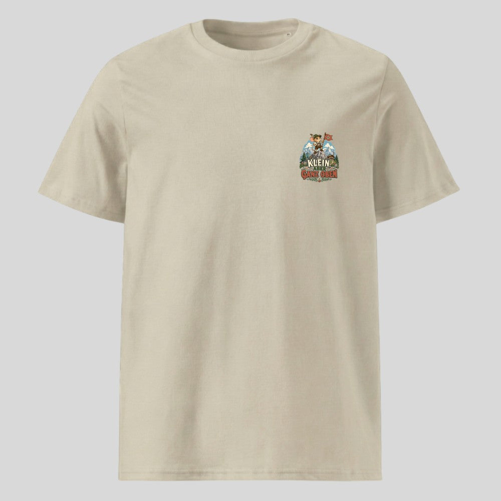 Klein aber ganz oben Unisex T-Shirt mit Brustdruck, Kraxelgaudi