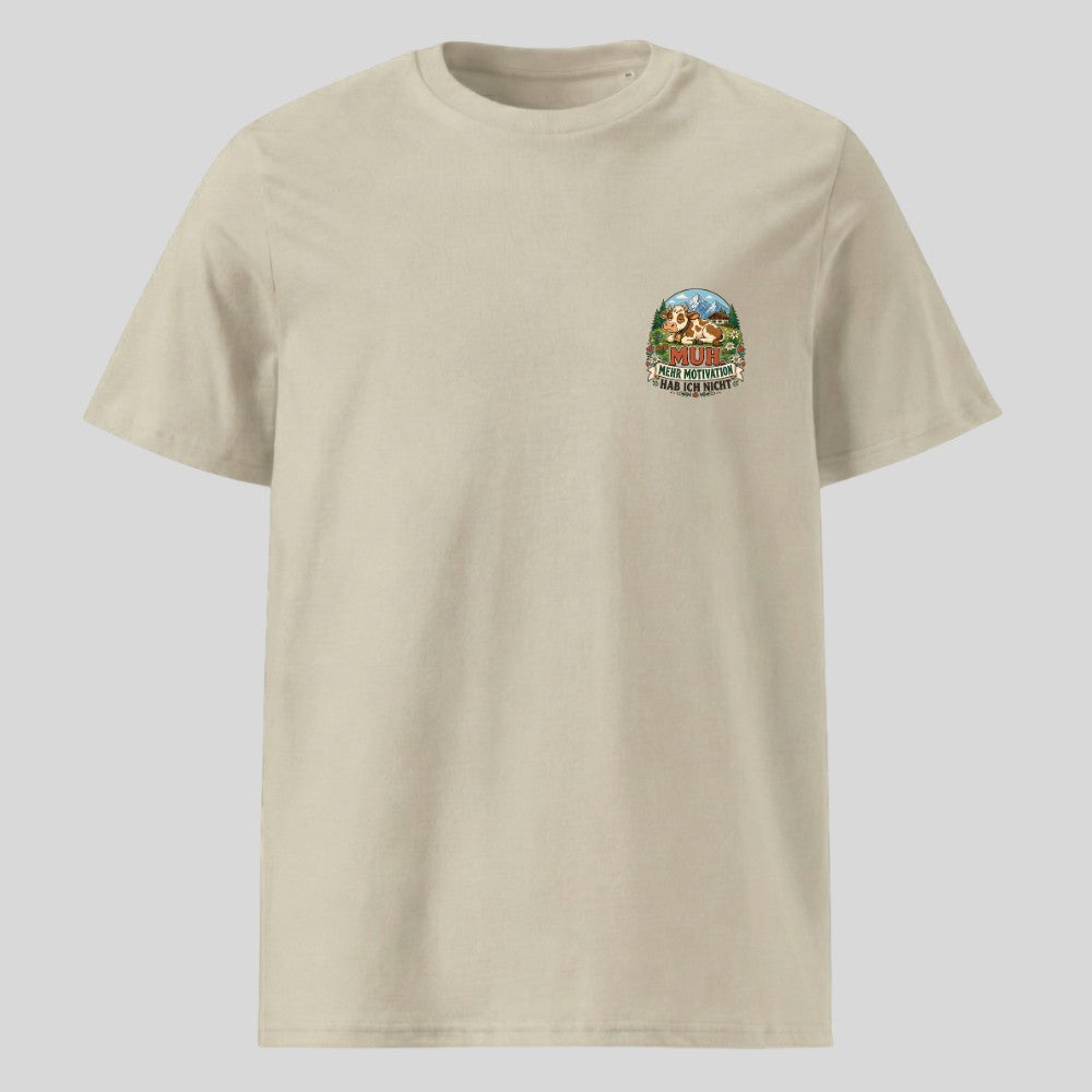 Mehr Motivation Unisex T-Shirt mit Brustdruck, Kraxelgaudi