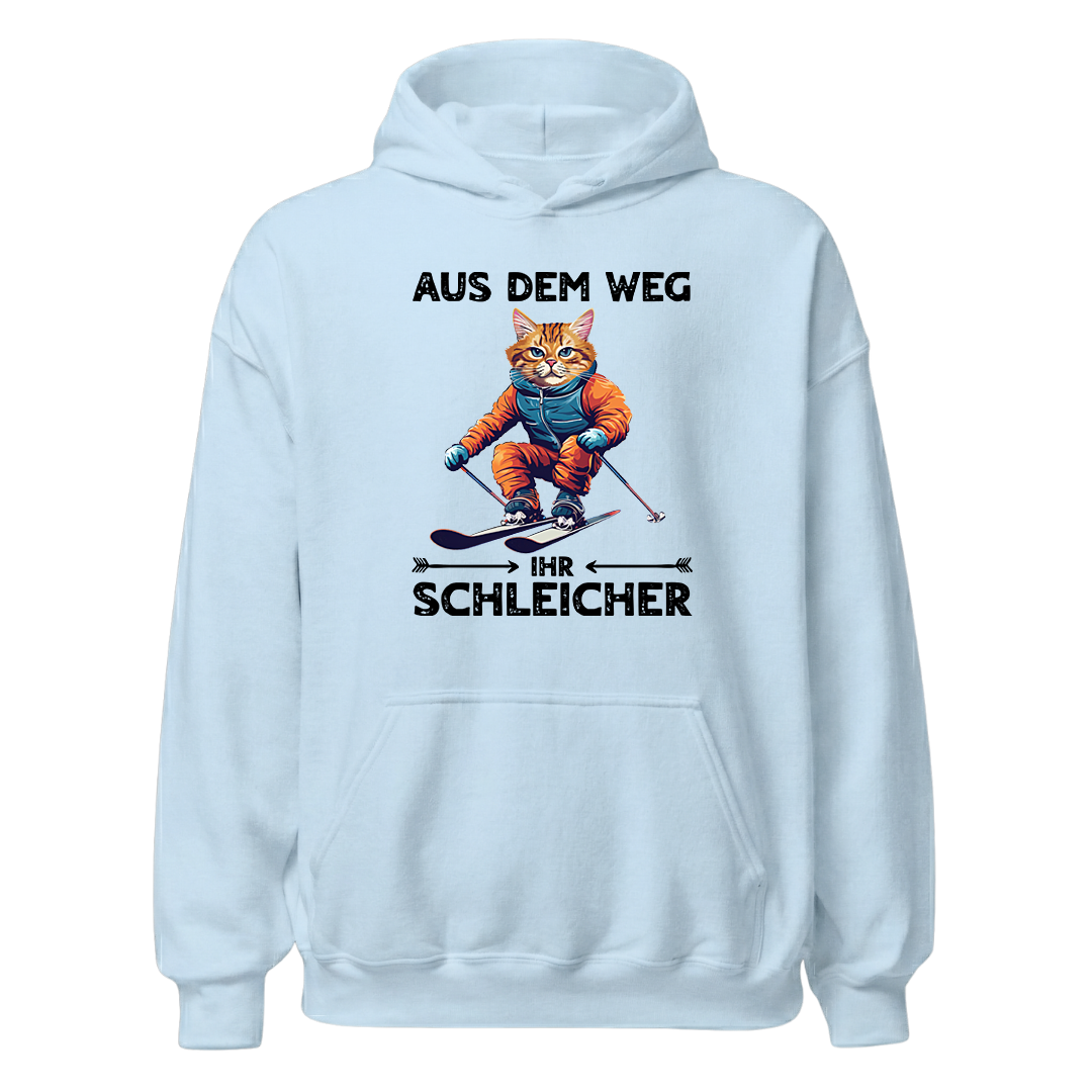 Schleicher Hoodie mit bayrischem Spruch, Print Nahaufnahme