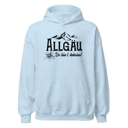 Dahoim Hoodie mit Berg-Spruch, Print Nahaufnahme