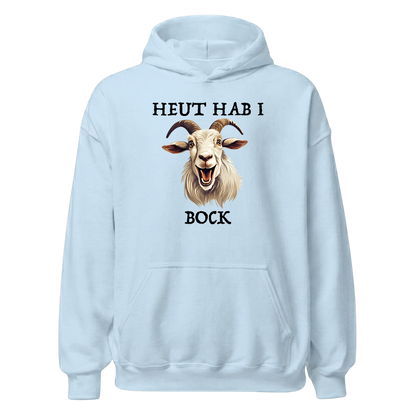 Bock Hoodie mit bayrischem Spruch, Print Nahaufnahme