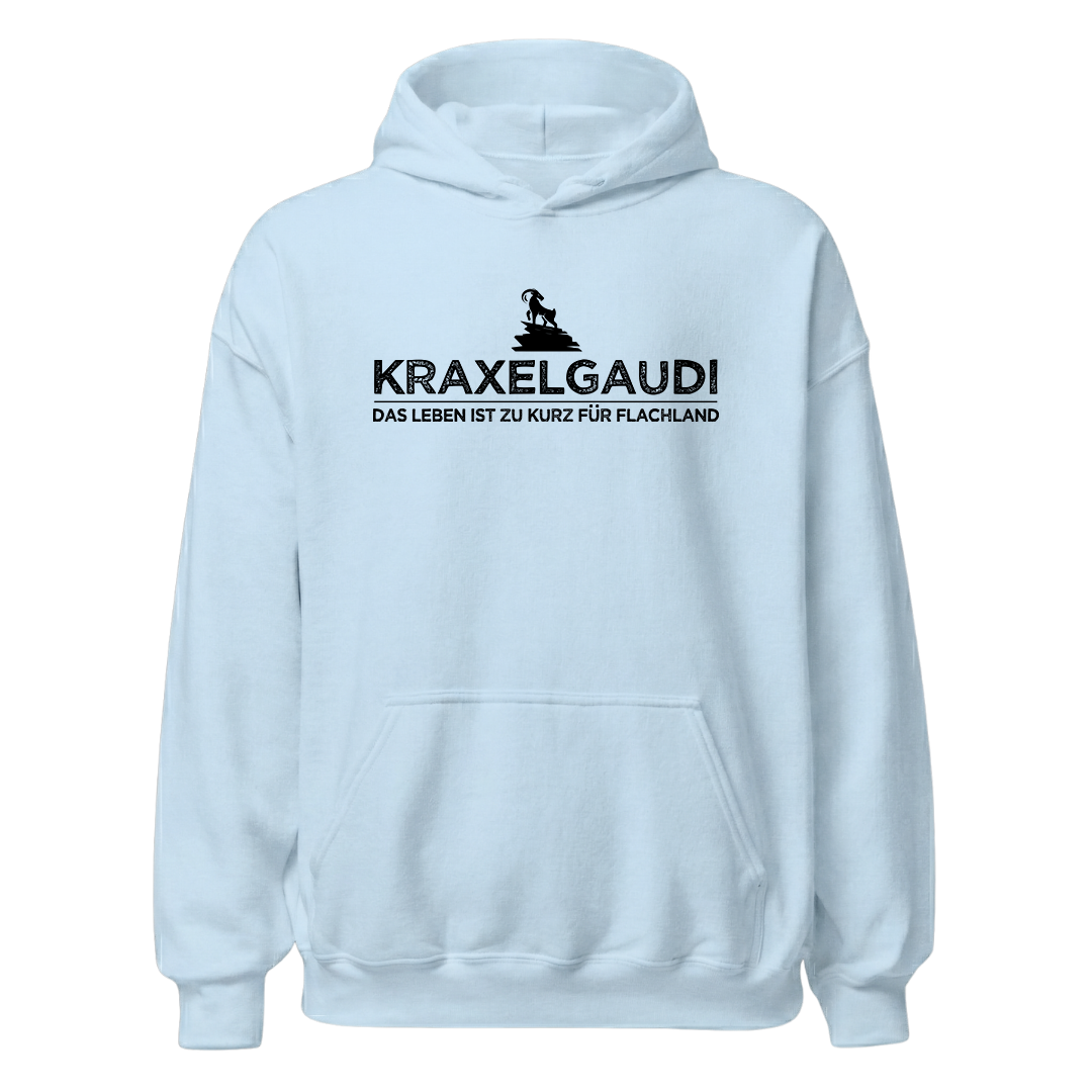 Kraxelgaudi Hoodie Unisex mit Marken-Motiv, Print Nahaufnahme