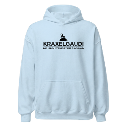 Kraxelgaudi Hoodie Unisex mit Marken-Motiv, Print Nahaufnahme