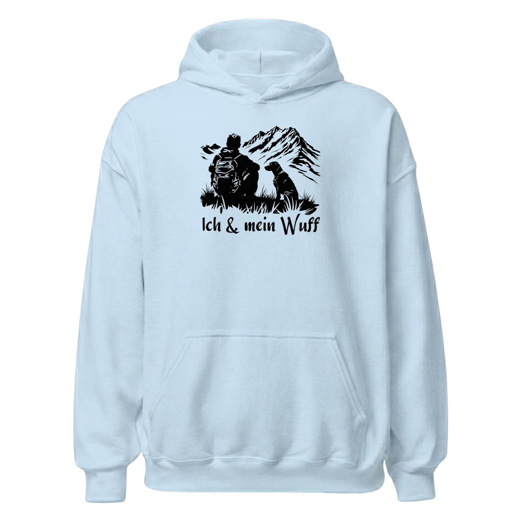Ich & mein Wuff Hoodie mit Hundemotiv, Print Nahaufnahme