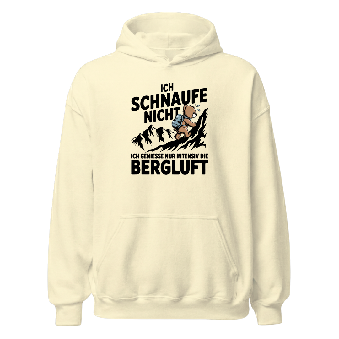 Bergluft Hoodie Unisex mit Berg-Spruch, Farbvariante