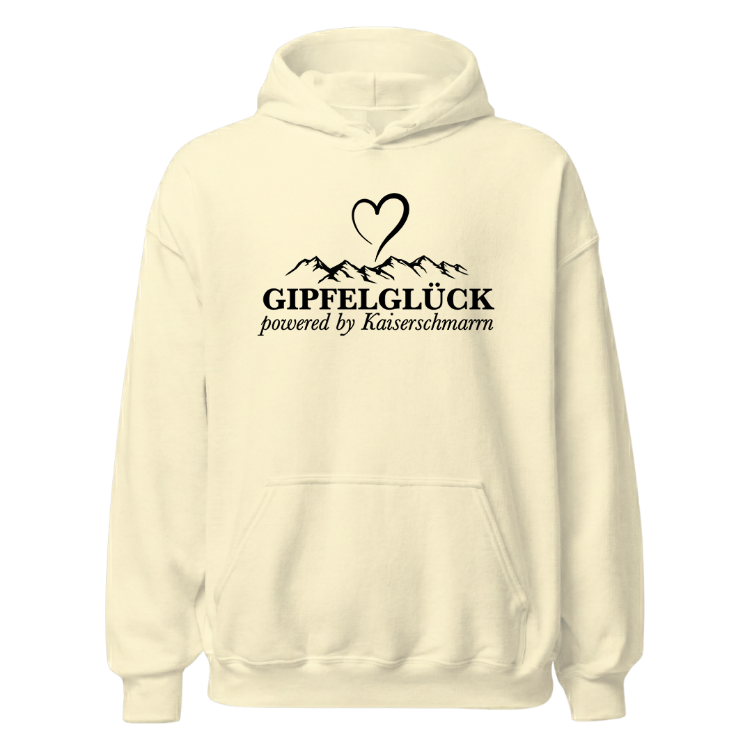 Gipfelglück Hoodie mit Berg-Spruch, Farbvariante