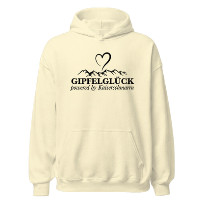 Gipfelglück Hoodie mit Berg-Spruch, Farbvariante