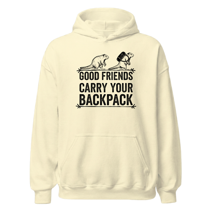 Gute Freunde Hoodie mit Berg-Spruch, Farbvariante