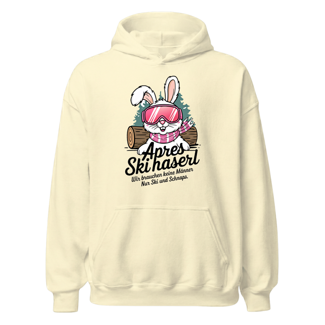 Skihaserl Hoodie mit Apres-Ski Spruch, Farbvariante